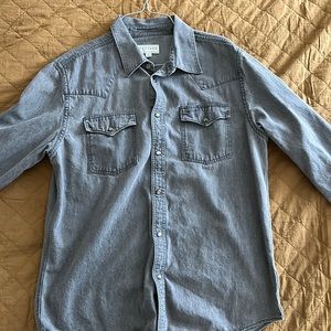 Men’s grey pearlsnap